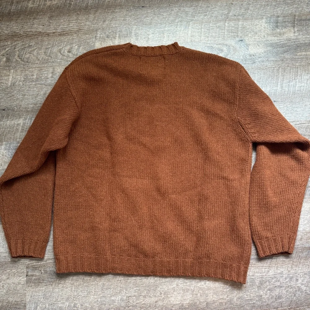 Vintage 90s Abercrombie and Fitch Lambswool Knit Snowflake Grandpa Sweater Large